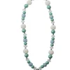 GP  FROZEN CRYSTAL NECKLACE, TEAL/WHITE