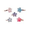 GREAT PRETENDERS BOUTIQUE SHIMMER FLOWER RINGS, 5 PCS