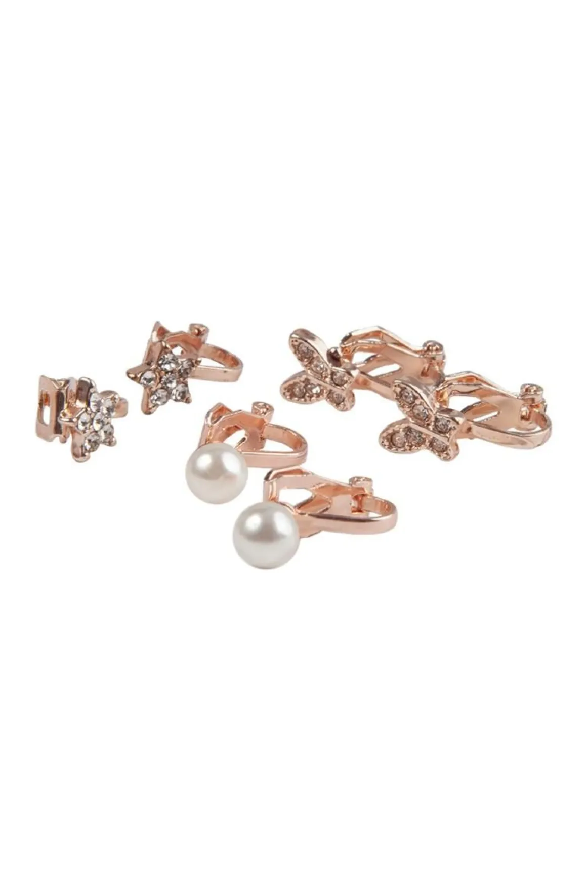 GREAT PRETENDERS BOUTIQUE DAZZLE CLIP ON EARRINGS, 3 SETS
