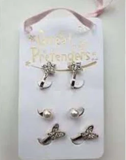 GREAT PRETENDERS BOUTIQUE DAZZLE CLIP ON EARRINGS, 3 SETS