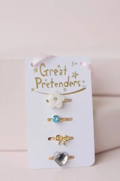 GREAT PRETENDERS BOUTIQUE SASSY RINGS, 4 PCS
