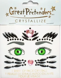 GREAT PRETENDERS FACE CRYSTALS - BLACK CAT KASVOKRISTALLIT