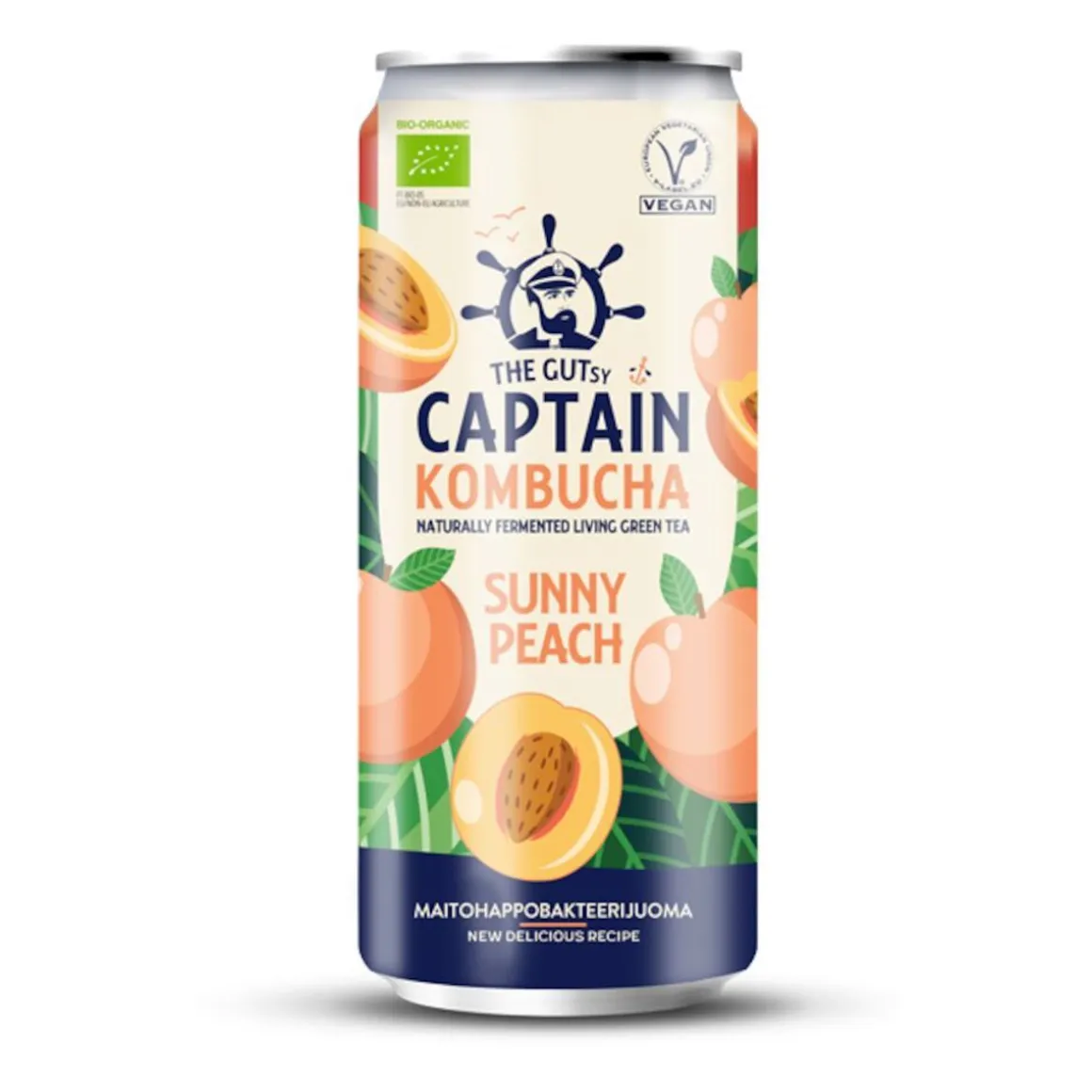 GUTZY CAPTAIN KOMBUCHA SUNNY PEACH TLK 250 ML
