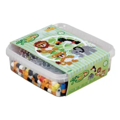 HAMA MAXI ELÄIMET RASIA 600 HELMEÄ JA 2 ALUSTAA 8751