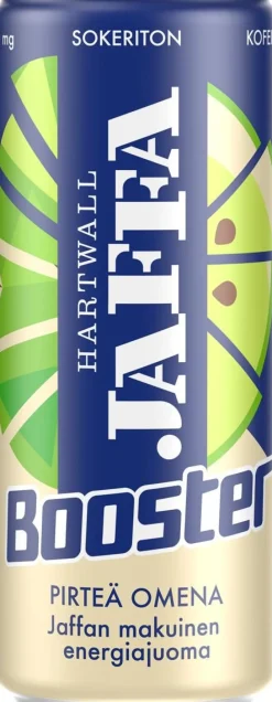 HARTWALL JAFFA BOOSTER ENERGY PIRTEÄ OMENA SOKERITON TLK 330 ML