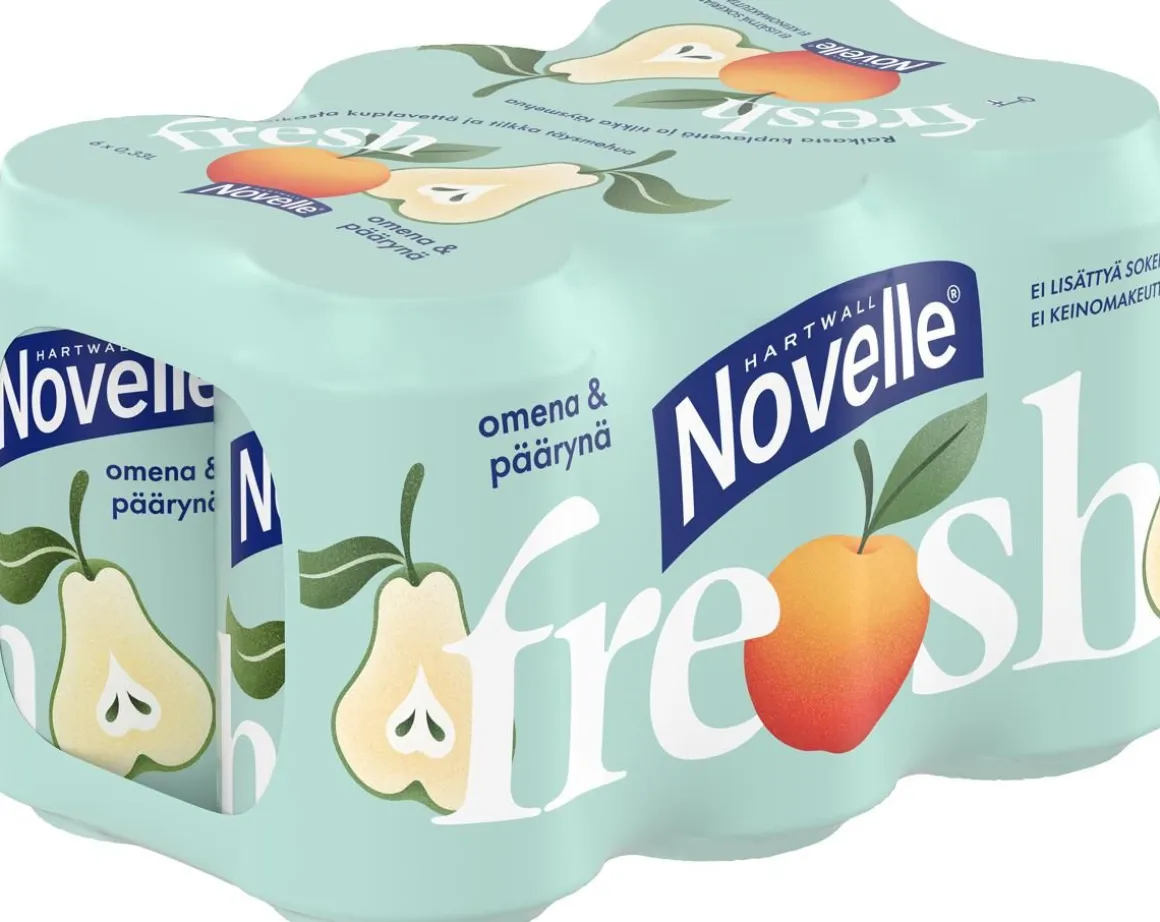 HARTWALL NOVELLE FRESH OMENA-PÄÄRYNÄ 0,33 TLK 6-PACK 1,98