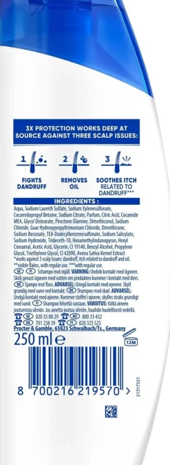 HEAD&SHOULDERS APPLE FRESH SHAMPOO 250 ML