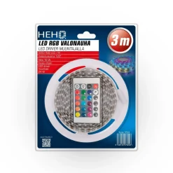 HEHQ LED NAUHA RGB 3M + LED MUUNTAJA 18W 12V