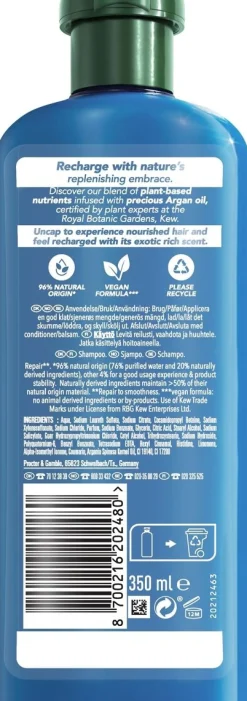 HERBAL ESSENCES REPAIR ARGAN OIL SHAMPOO 350 ML