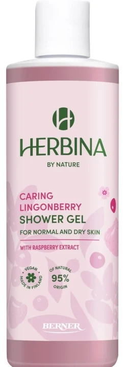 HERBINA SUIHKUGEELI CARING LINGONBERRY 250 ML