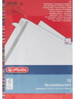 HERLITZ KIRJEKUORI C4 10 KPL TARRASULJENTA 90 G VALKOINEN HERLI