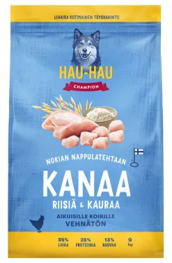HHC TÄYSRAVINTO ADULT KANA-RIISI-KAURA VEHNÄTÖN 9 KG