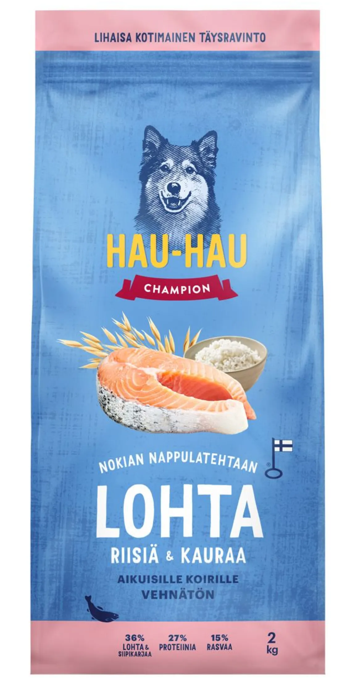 HHC TÄYSRAVINTO ADULT LOHI-RIISI-KAURA VEHNÄTÖN 2 KG