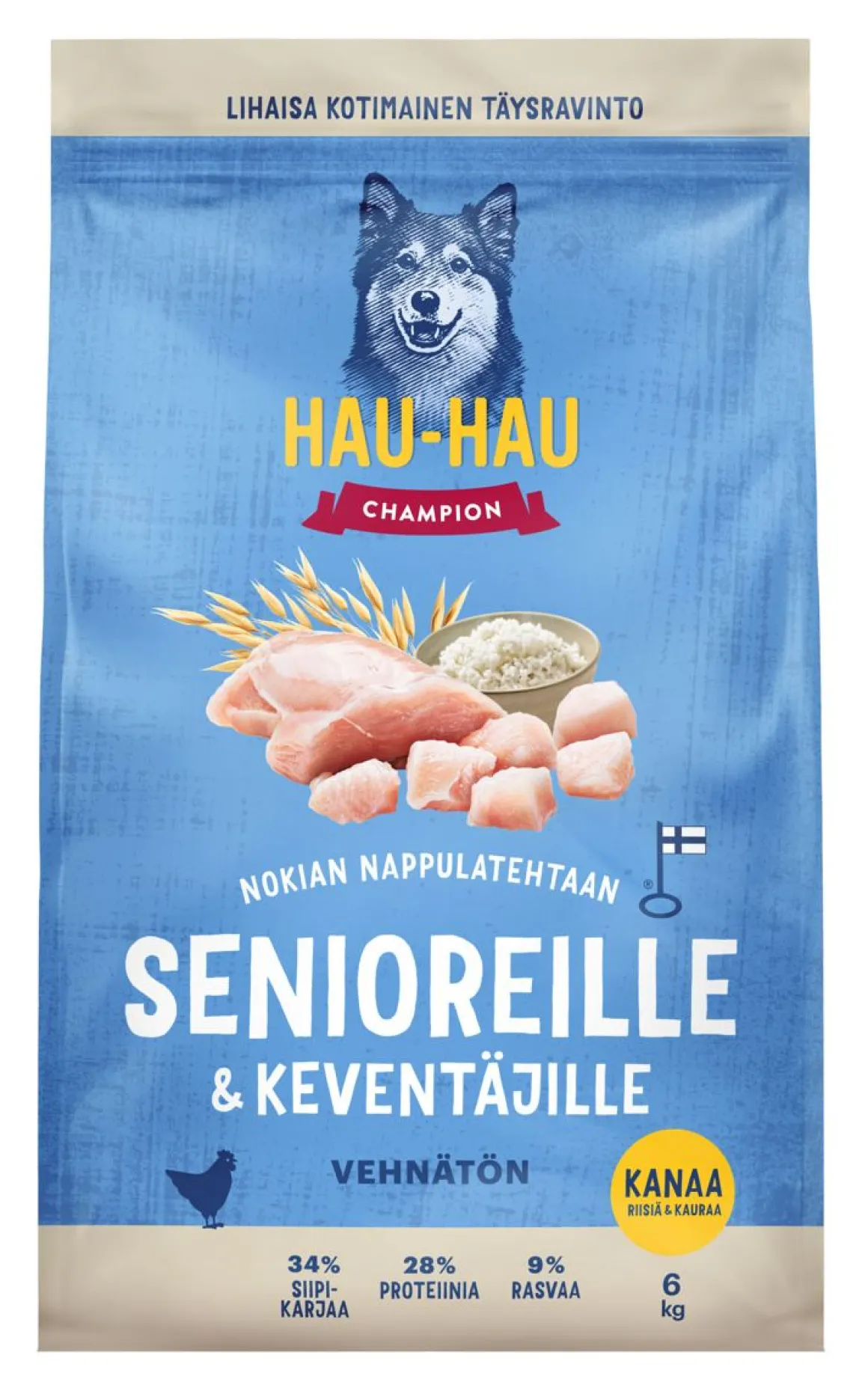 HHC TÄYSRAVINTO SENIOR/LIGHT KANA-RIISI-KAURA VEHNÄTÖN 6 KG