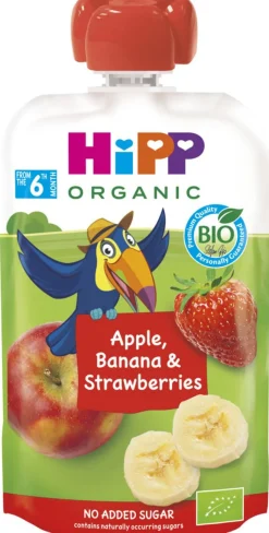 HIPP HIPPIS 6KK OMENA-BANAANI- MANSIKKA LUOMU 100 G
