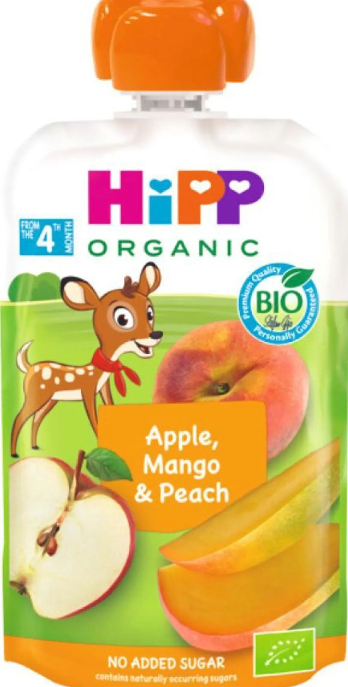 HIPP HIPPIS 4KK OMENA-MANGO- PERSIKKA LUOMU 100 G