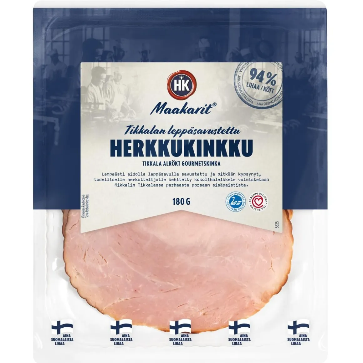 HK MAAKARIT TIKKALAN LEPPÄSAVUSTETTU HERKKUKINKKU 180 G