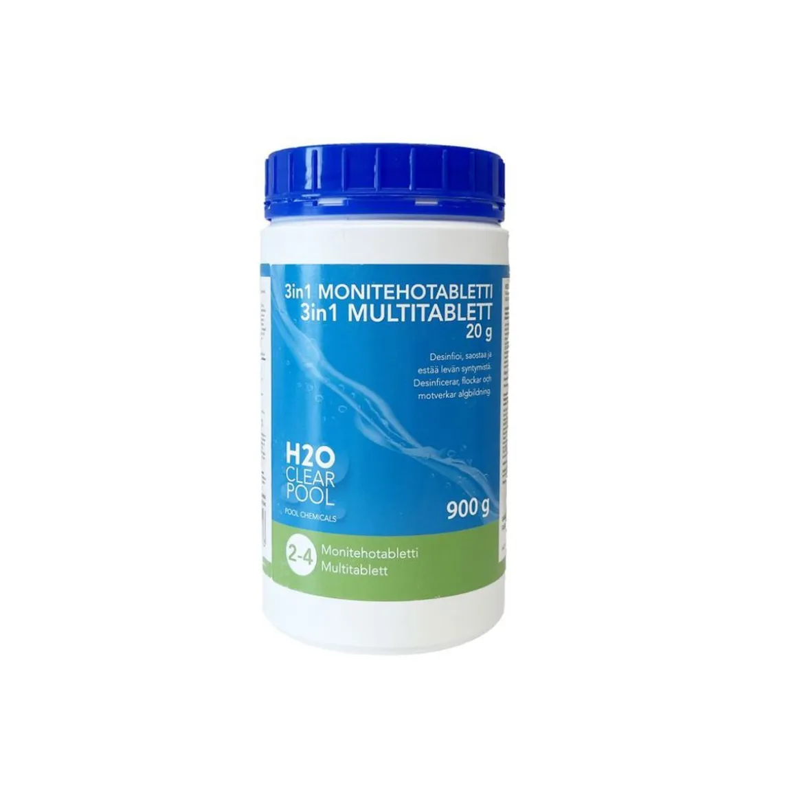 H2O CLEAR POOL 3IN1 MONITEHOTABLETTI 20 G 0,9 KG