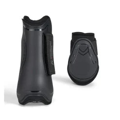 HORZE ARMOUR AIRFLOW JÄNNE- JA TAKASUOJASETTI FULL MUSTA