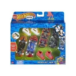 HOT WHEELS  SKATE FINGERBOARD & SHOE 4 PACK