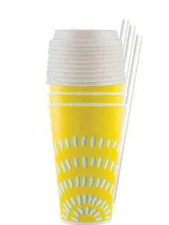 HUHTAMÄKI KYLMÄJUOMPIKARI 300 ML KUITUKANNET+PAPERIPILLIT 10 KPL