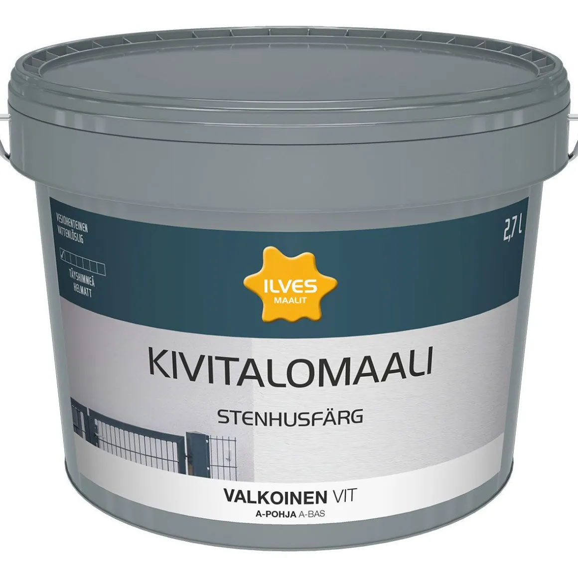 ILVES KIVITALOMAALI A-POHJA VALKOINEN 2,7 L