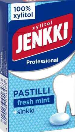 JENKKI PROFESSIONAL FRESH MINT +SINKKI PASTILLI 34 G