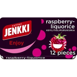 JENKKI TWISTED RASPBERRY-LIQUORICE PURUKUMI 18 G