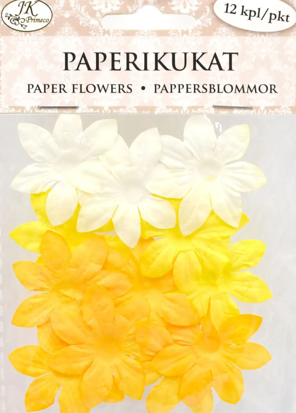 J.K. PRIMECO PAPERIKUKAT ISO KELTAINEN 12KPL