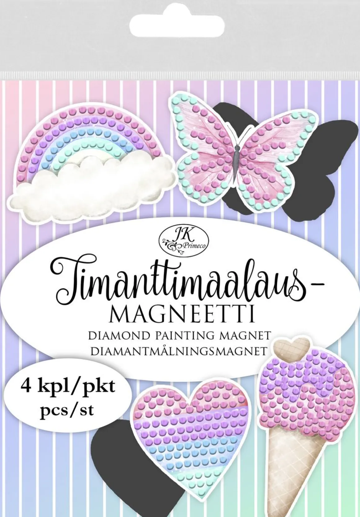 J.K. PRIMECO TIMANTTIMAALAUS MAGNEETTI LILA/PINKK