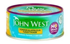 JOHN WEST VALUTETTUJA TONNIKALAPALOJA ÖLJYSSÄ 120 G