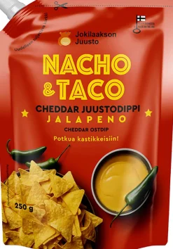 JOKILAAKSON NACHO&TACO CHEDDARDIPPI JALAPENO 250 G