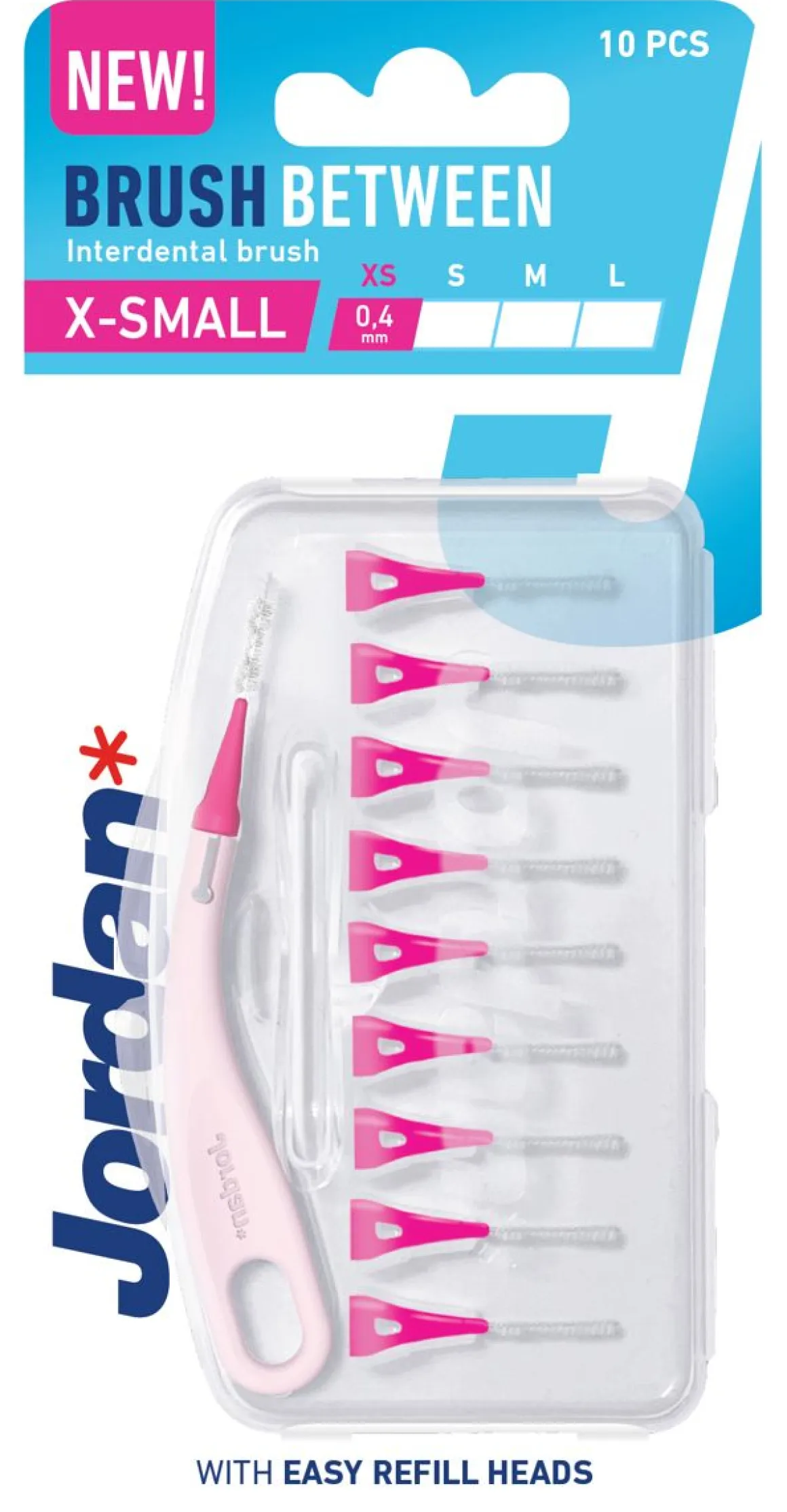 JORDAN HAMMASVÄLIHARJA BRUSH BETWEEN XS 0,4MM 10KPL 10 KPL
