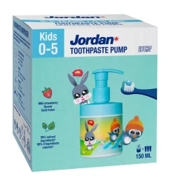 JORDAN KIDS 0-5 VUOTTA MILD STRAWBERRY TASTE HAMMASTAHNA PUMPPU