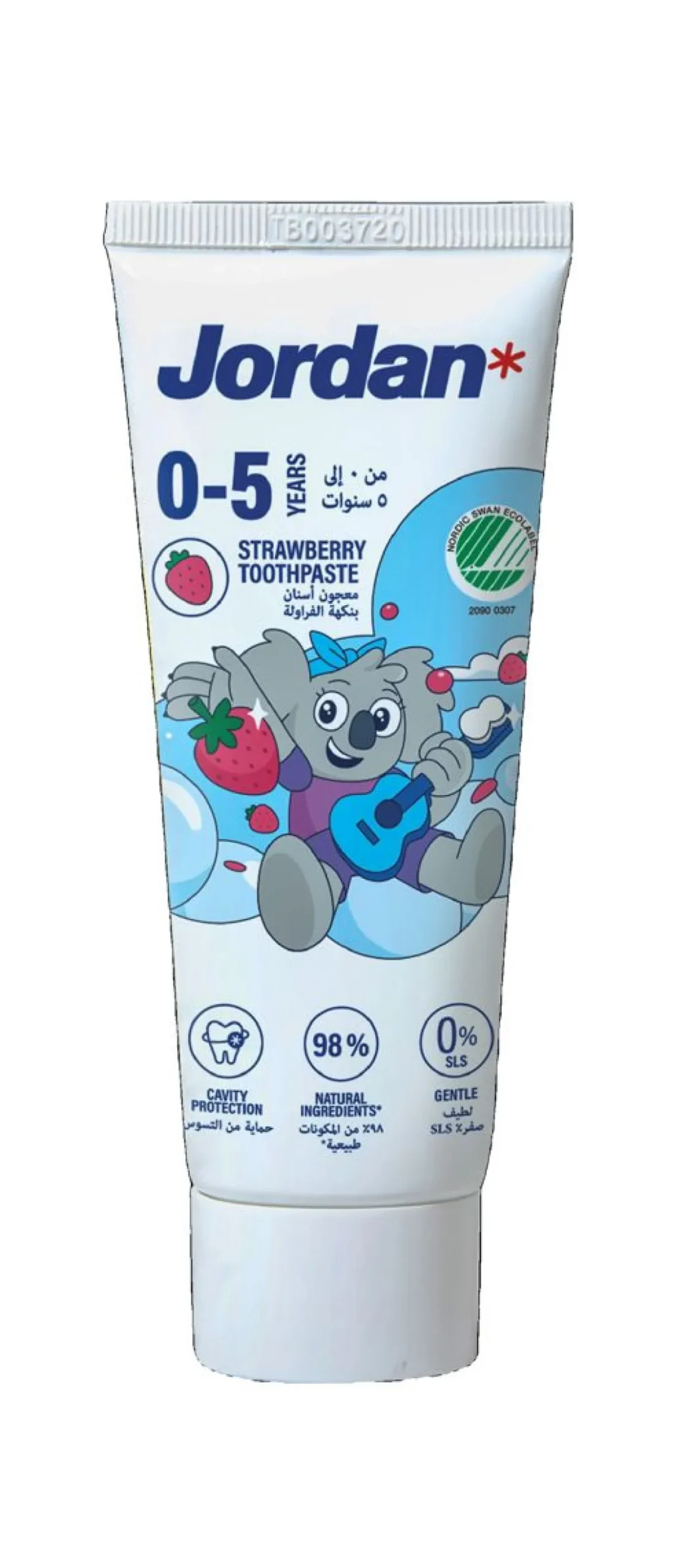 JORDAN KIDS 0-5 VUOTTA MILD STRAWBERRY TASTE HAMMASTAHNA 50 ML