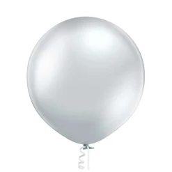 JÄTTI-ILMAPALLO 60 CM METALLIKROMIHOPEA