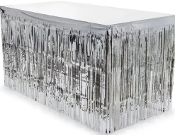 JUHLAVA PÖYDÄN REUNUS 300 X 80 CM HOPEANVÄRINEN
