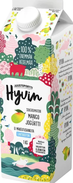 JUUSTOPORTTI HYVIN SOKEROIMATON JOGURTTI MANGO LAKTON 1KG