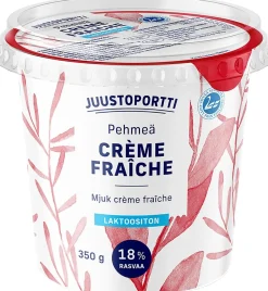 JUUSTOPORTTI PEHMEÄ CREME FRAICHE 18% LAKTON 350 G