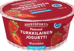 JUUSTOPORTTI TURKKILAINEN JOGURTTI MANSIKKA LAKTON 150 G