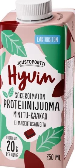 JUUSTOPORTTI HYVIN PROTEIINIJUOMA MINTTU-KAAKAO 250 ML