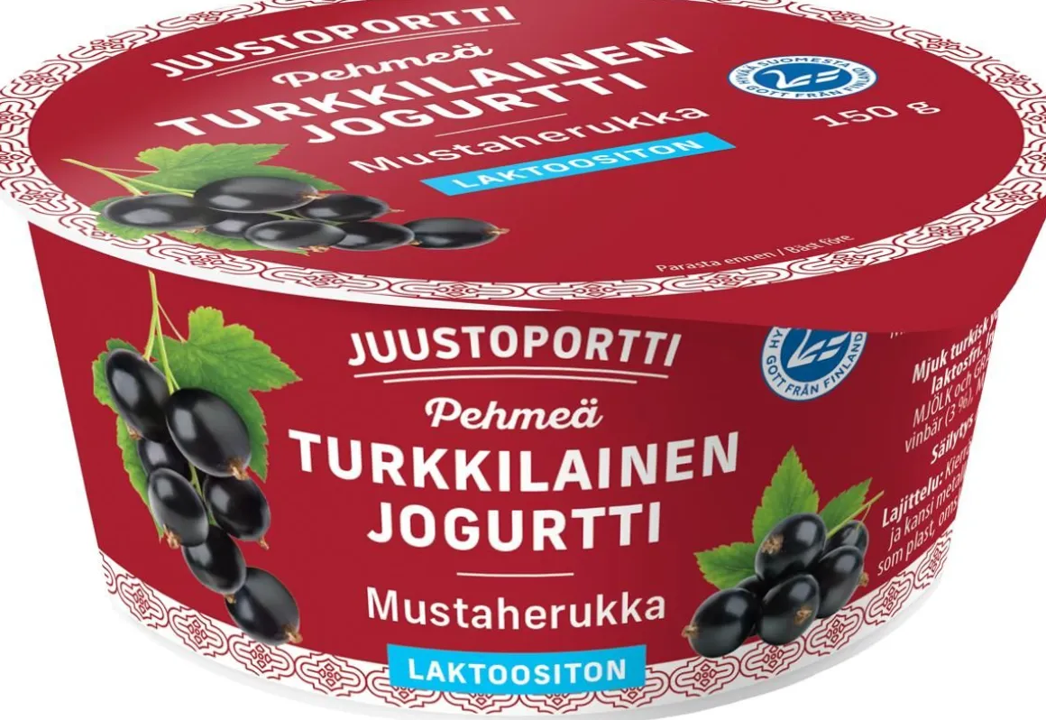 JUUSTOPORTTI TURKKILAINEN JOGURTTI MUSTAHERUKKA LAKTON 150 G