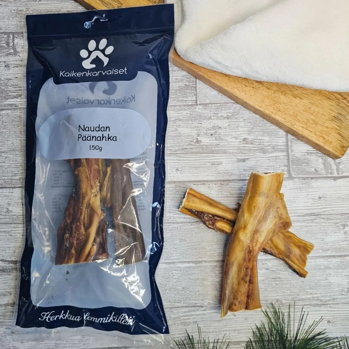 KAIKENKARVAISET NAUDAN PÄÄNAHKA 15CM 150 G