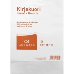KAPEL KIRJEKUORI VALKOINEN C4 5KPL