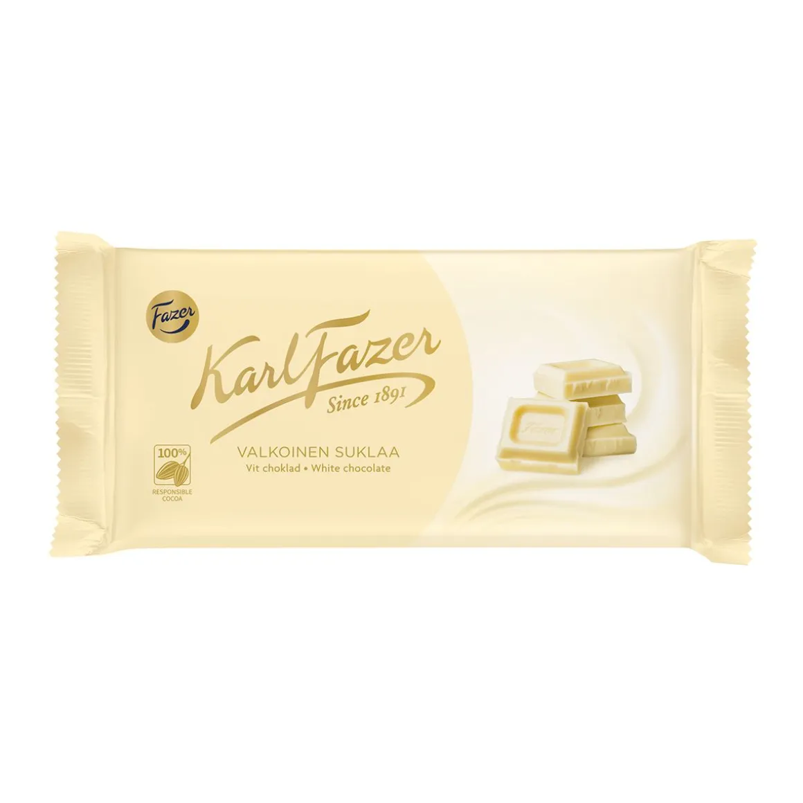 KARL FAZER VALKOINEN SUKLAALEVY 131 G