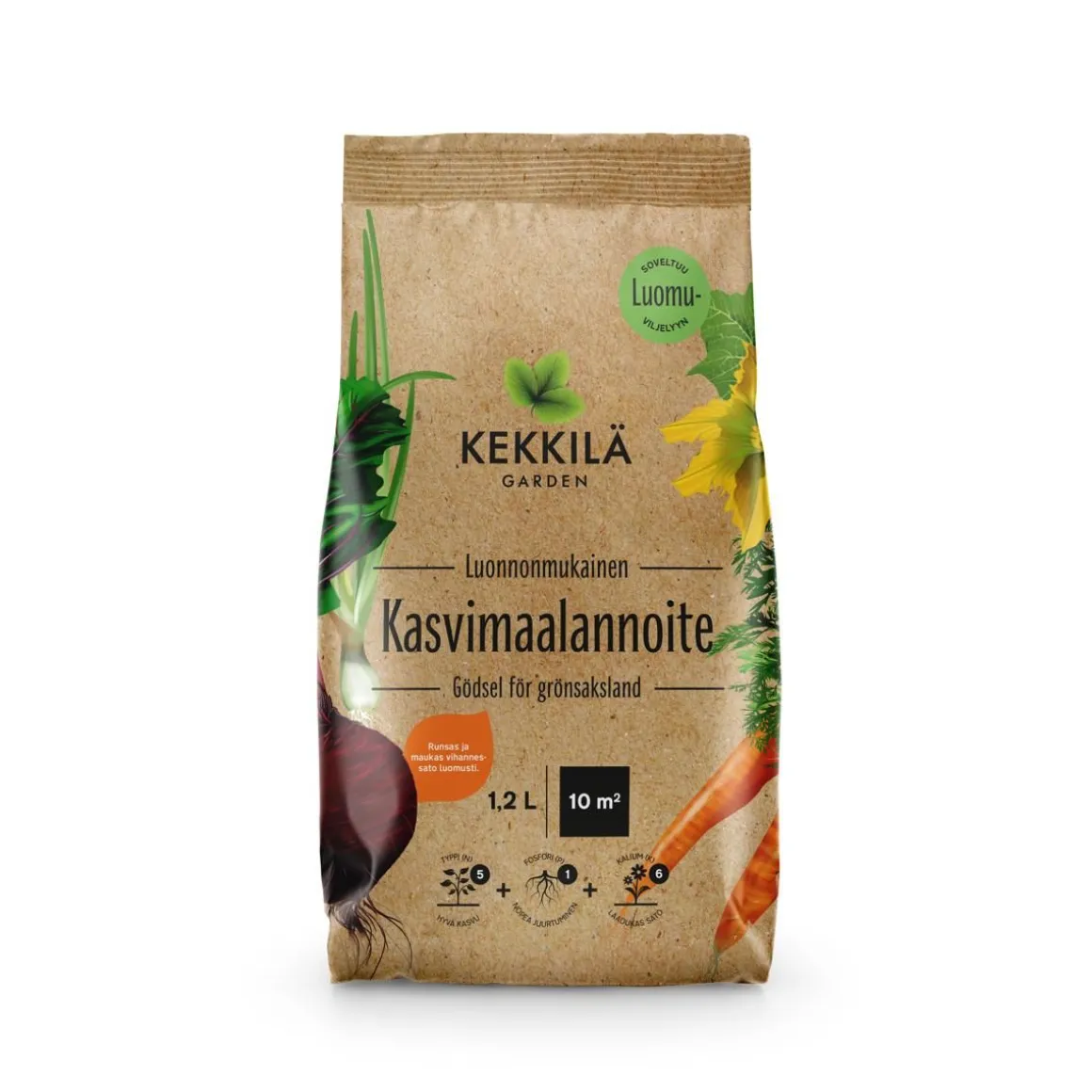 KEKKILÄ KASVIMAALANNOITE, LUONNONMUKAINEN 1,2 L