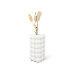 KERAAMINEN KUPLAVAASI VALKOINEN 18CM