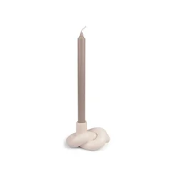 KERAAMINEN KYNTTILÄNJALKA VALKOINEN 7CM