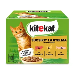 KITEKAT VEIJARIN VALITUT HYYTELÖLAJITELMA 12*85G 1,02 KG
