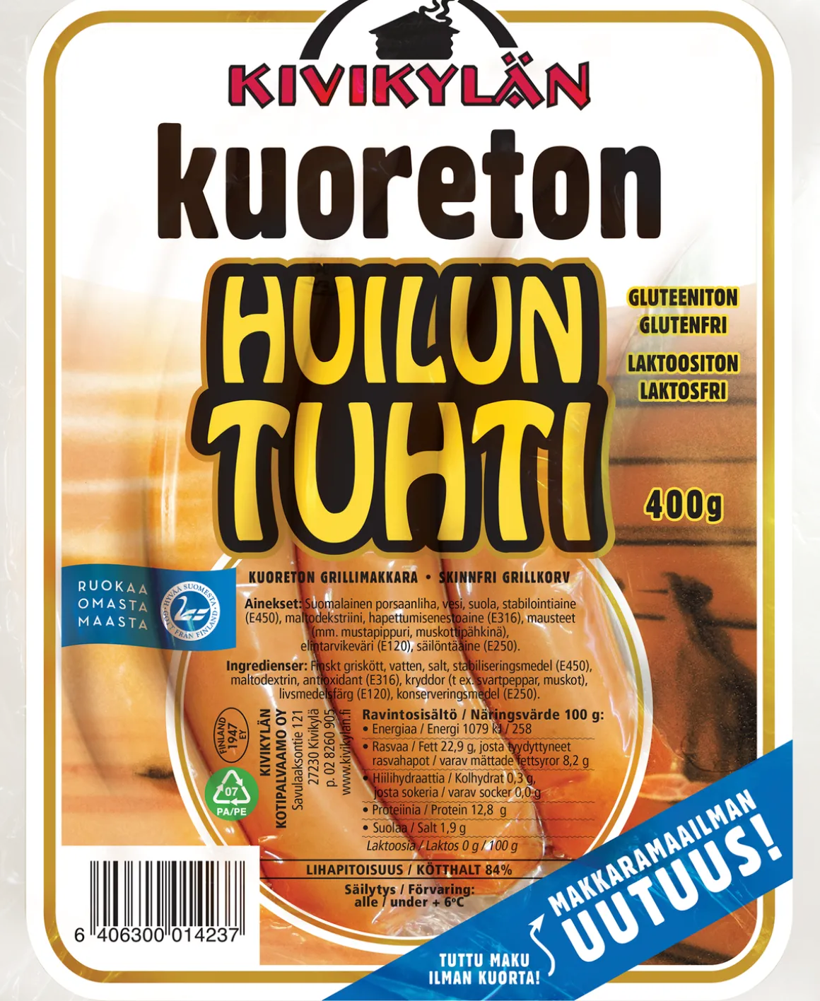 KIVIKYLÄN HUILUN TUHTI KUORETON 400 G